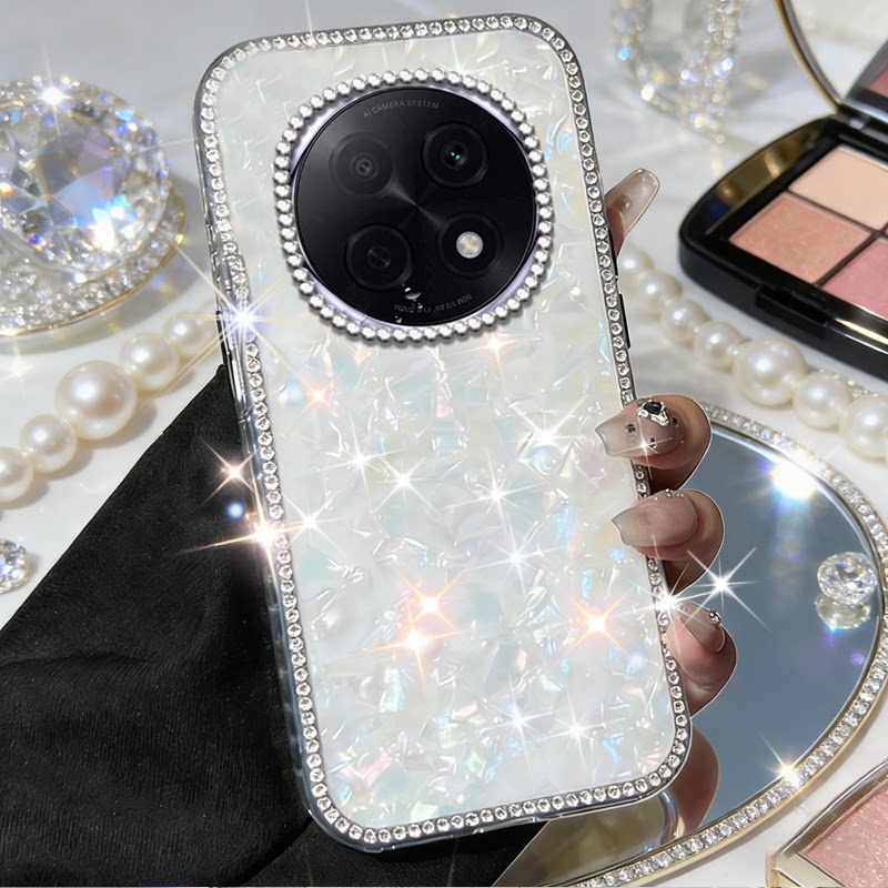 高级镶钻七彩贝壳适用OPPOA5Pro手机壳防摔8新品K9x全包K9保护套k9/2026年7Ultra小众7se新款A6GT网红6硅胶
