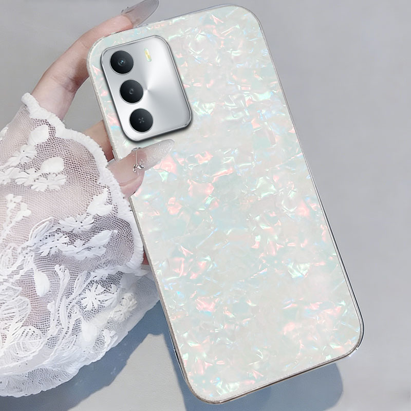 高级简约贝壳纹适用vivoY50 5G手机壳全包Y200巨好看Y50s夏天Y300PRO+/2026年Y60外壳9保护套Y200GT新款Y50i