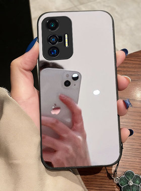 2026高级镜面化妆镜适用vivoX70手机壳过年XNote防摔X50全包X90春节X100S补妆X100S新年X200马年X70+本命年