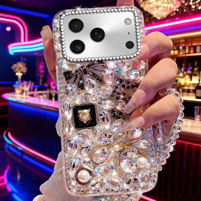 2026新年镶钻适用苹果iPhone17Promax手机壳保护套14Pro外壳16高级感13新款7春节SE(第三代)水钻6s本命年Air
