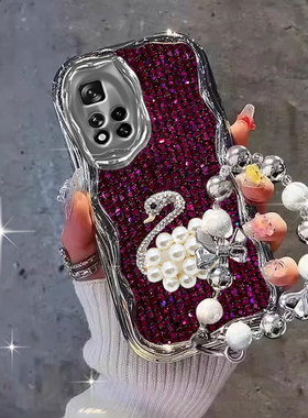 2026高级亮片适用Redmi红米Note11 5G手机壳防摔10新品10 女款k70新款k60全包k50高端13R外壳k30保护套12s