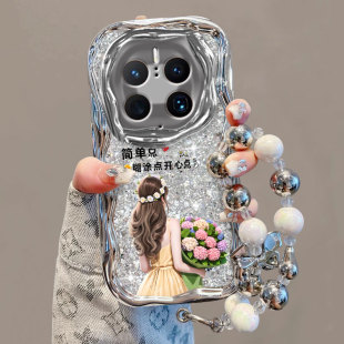 小众高级感电镀爆闪适用华为畅享60x手机壳70Pro女50畅玩20/30/40s新款play5T荣耀80Pro曲屏版9xpro防摔x10软