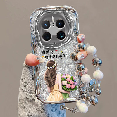 小众高级感电镀爆闪适用华为畅享60x手机壳70Pro女50畅玩20/30/40s新款play5T荣耀80Pro曲屏版9xpro防摔x10软