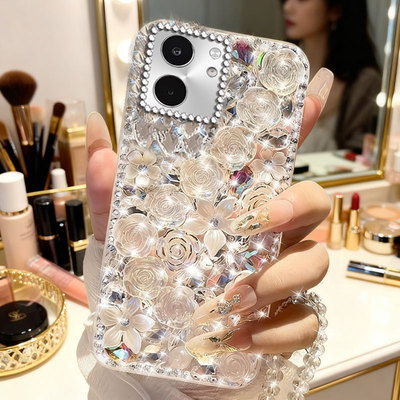 2026高端镶钻适用vivoY50 5G手机壳全包Y77e女款Y100高级感Y53s水钻X30外壳5奢华Y78新品T1防摔Y300保护套Y35