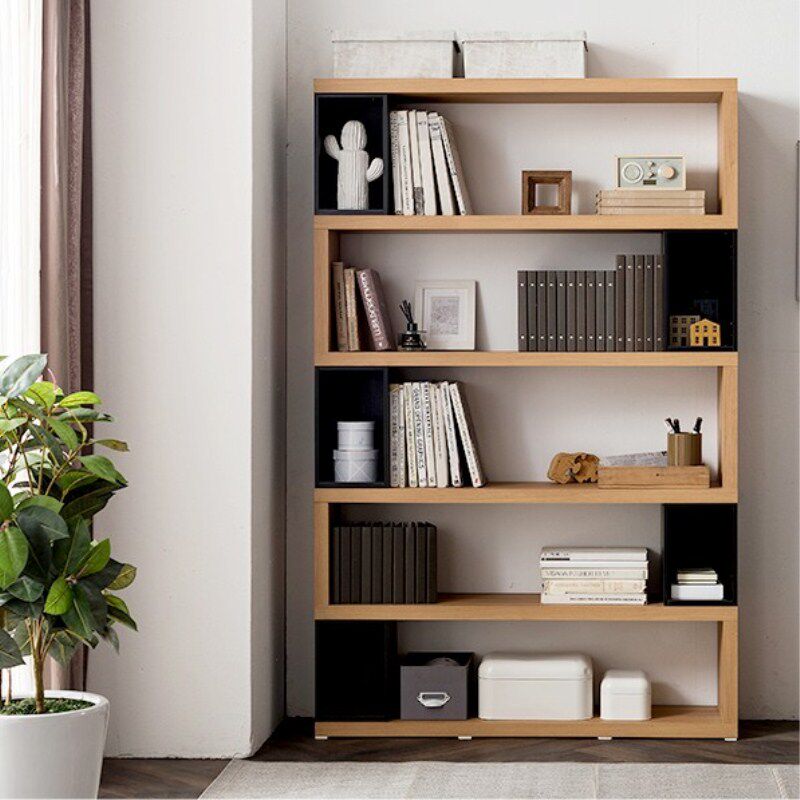 创意新款铮舍学生简约落地书柜客厅收纳架镂空办公置物架多层书架