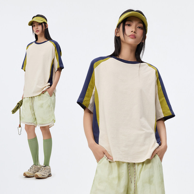 迈特优户外7A抗菌速干凉感撞色短袖T恤男夏季运动防晒情侣骑行服