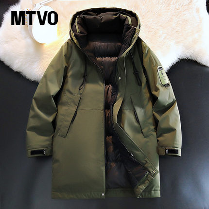 MTVO迈特优羽绒棉服男士中长款军大衣冬季加厚棉衣外套东北大棉袄