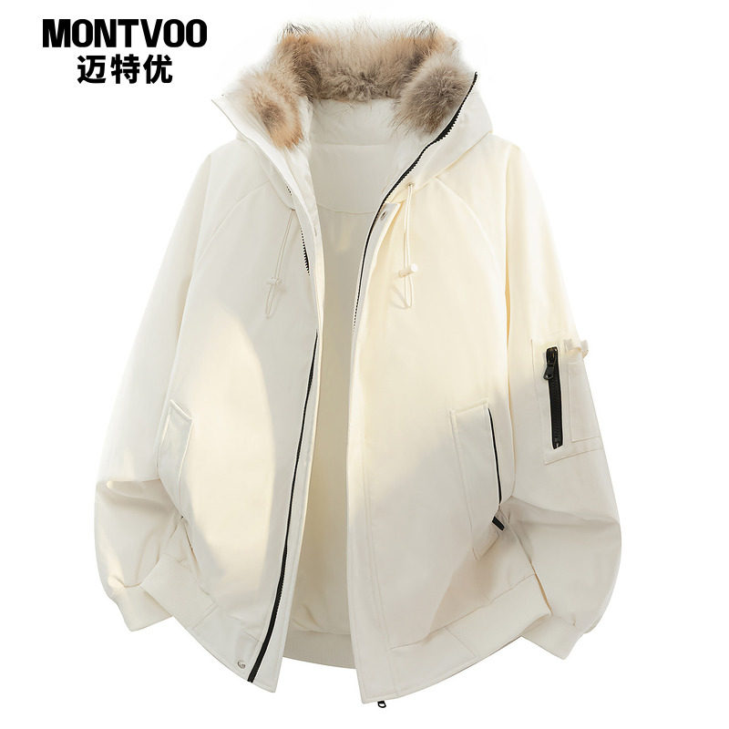 迈特优美式复古可拆卸毛领派克羽绒服男冬季新款防风休闲连帽外套,男装,羽绒服,淘宝优惠券,粉丝福利购,淘宝优惠卷
