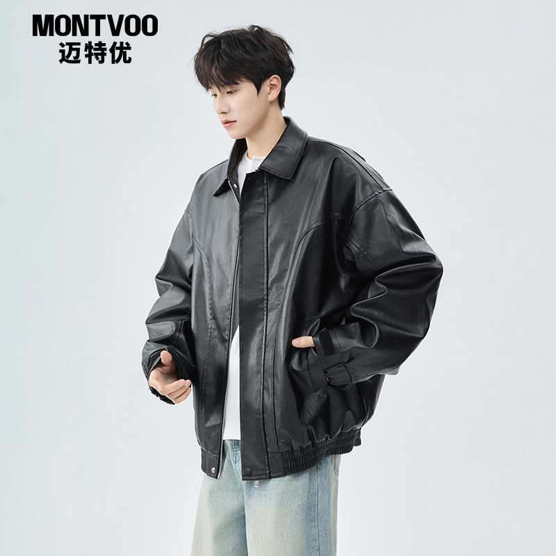 【美式复古】廓形显瘦机车服夹克