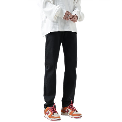 【美式高街】黑色微喇牛仔裤