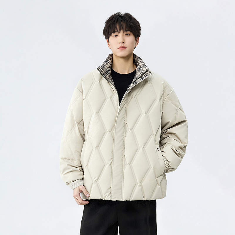 【暖暖入冬】菱形格轻暖羽绒服