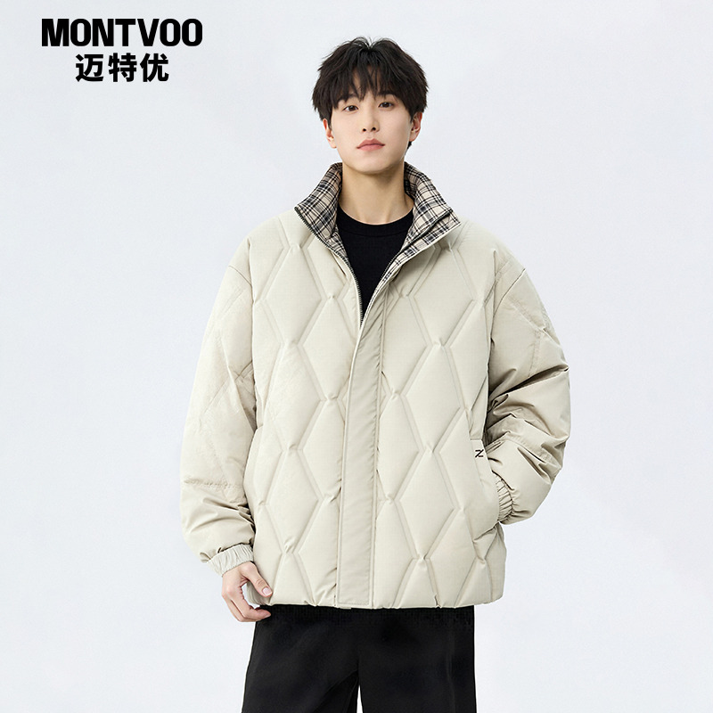 【暖暖入冬】菱形格轻暖羽绒服