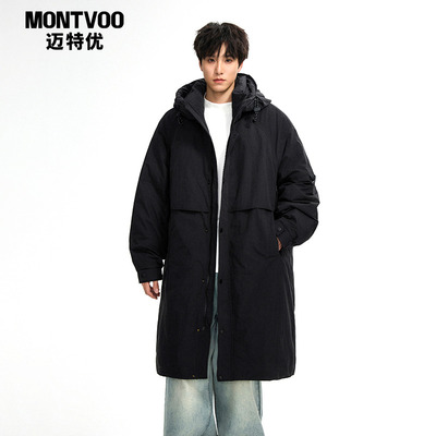 【美式工装】中长款羽绒服男冬季