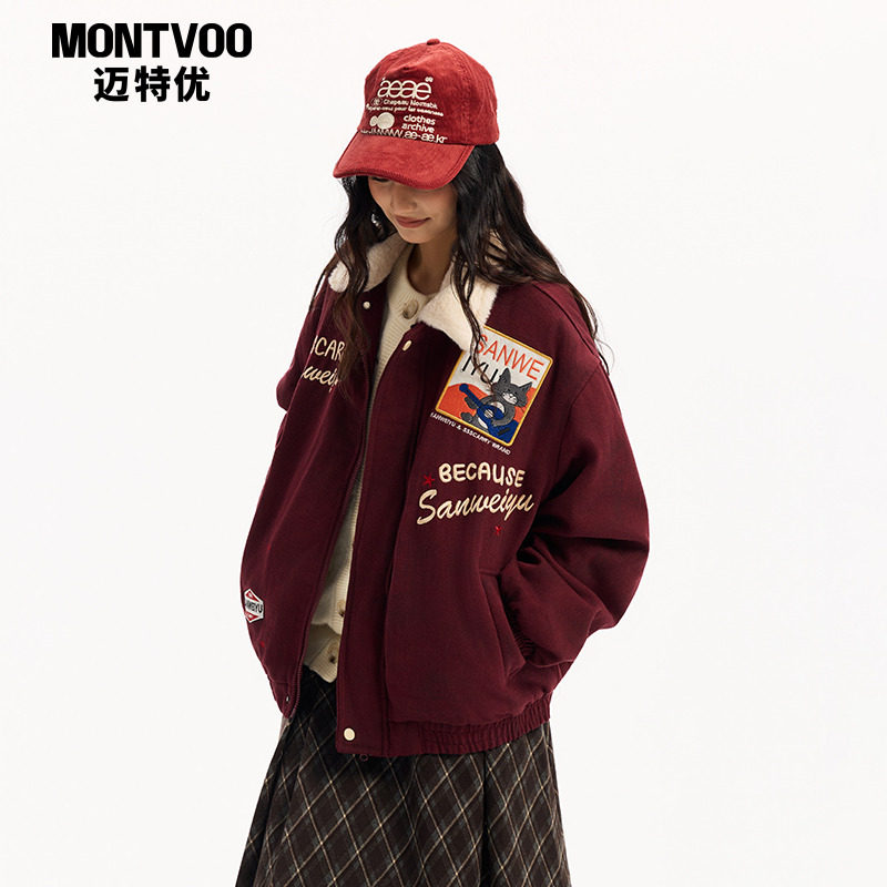 【暖暖入冬】复古加绒翻领棉服