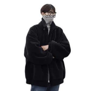 MTVO迈特优摇粒绒外套男新款秋冬季羊羔毛潮牌冬装羊羔绒棉服棉衣