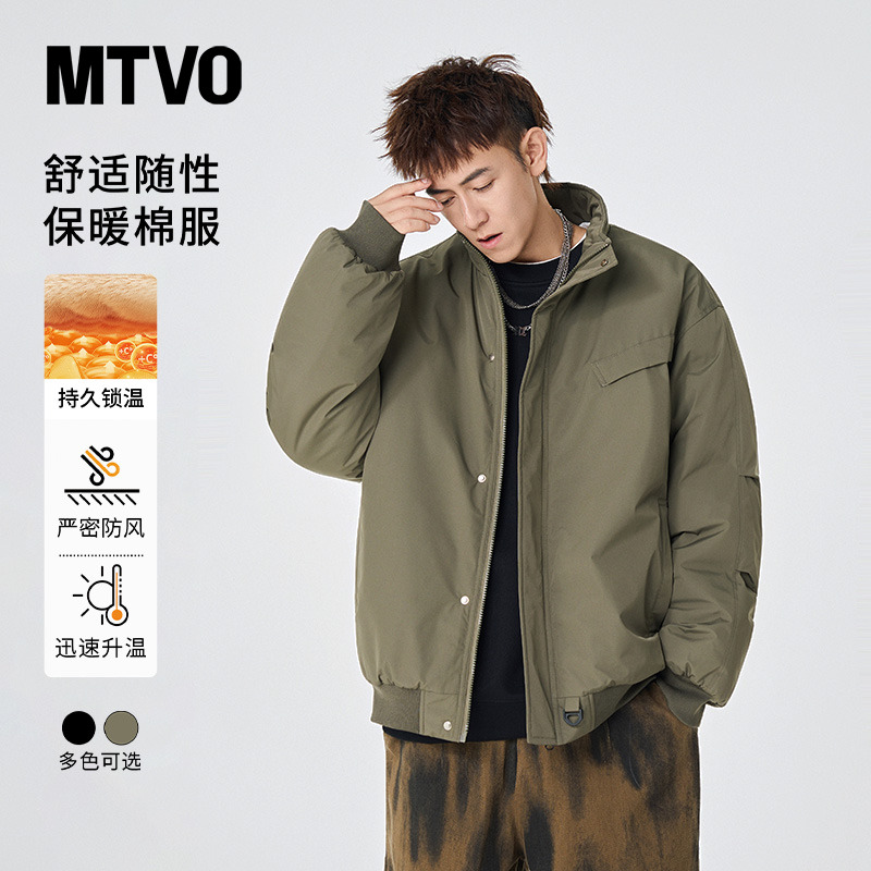 【加厚保暖】日系复古立领棉服