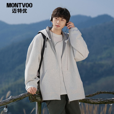 迈特优重磅连帽开衫卫衣春季外套
