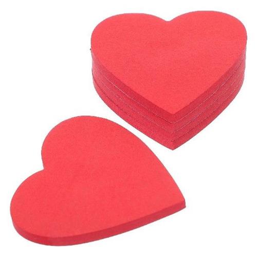 5 Books Red Love Note Self-adhesive Memo Pads Supply School