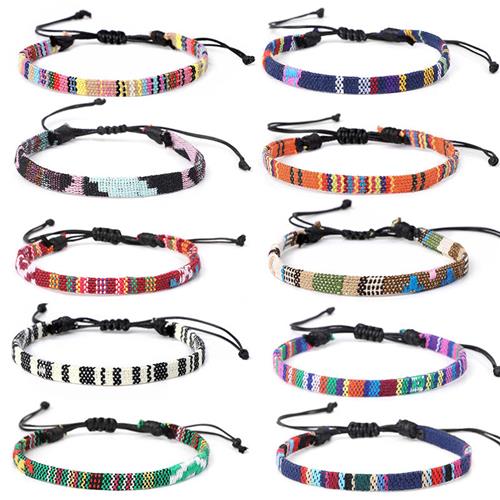 Bohemian Handmade Couple Bracelets Men Charms Weave Adjustab