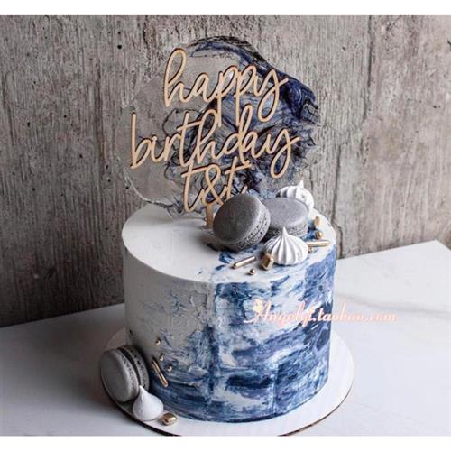 Custom Birthday Cake Topper 定制生日派对蛋糕插牌生日快乐装饰