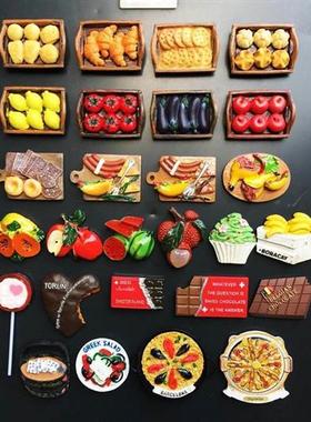 世界各地美食旅游纪念装饰工艺品彩绘磁性冰箱贴fridge magnet