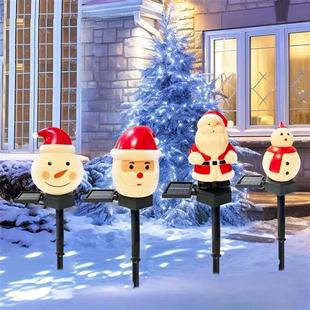 Lig Landscape Christmas Santa Claus 1pc Lawn Snowman Solar