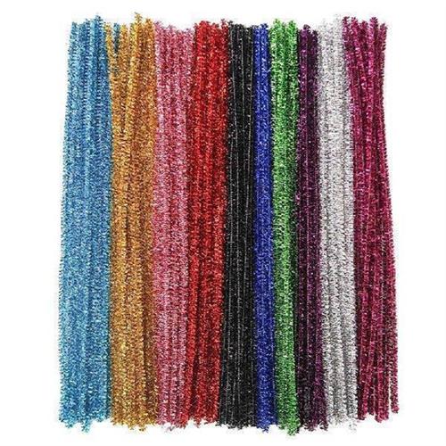LUDA 400Pcs Pipe Cleaners 10 Assorted Colors Chenille Stems