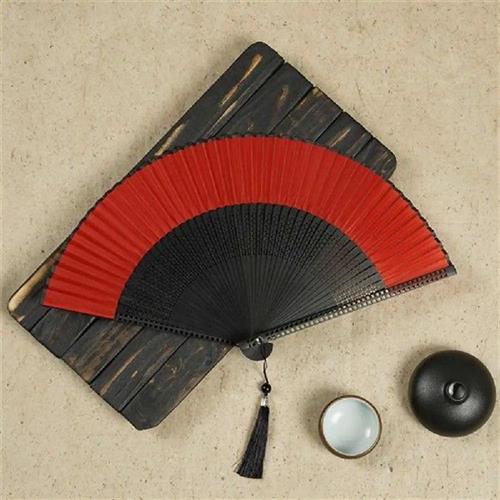 Dance Folding Fan Vintage Style Tassel Dancing Handheld Fan
