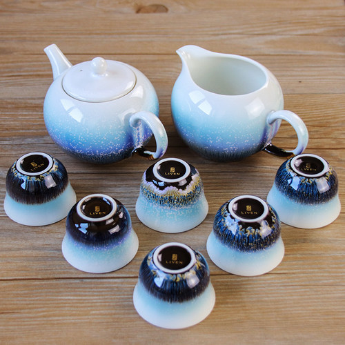 乾唐轩正品圆融6杯个性陶瓷茶具