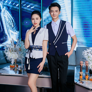 2023龙丽儿春夏ktv服务员少爷公主服务员工作服套装学生制服短袖