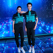 男女ktv酒吧制服短袖 2023龙丽儿春夏新款 夜场服务员工作服套装