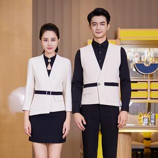 新款包厢dj公主服ktv少爷马甲套装夜总会酒店歌厅服务员男女工衣