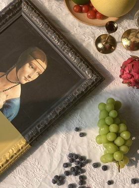 「姜黄色手工上漆画」油漆画复古欧式风景人物卧室客厅装饰画挂画