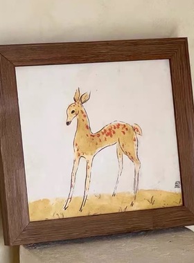 【常玉的小鹿】sanyu动物中式吉祥风水礼物客厅餐厅摆件装饰挂画