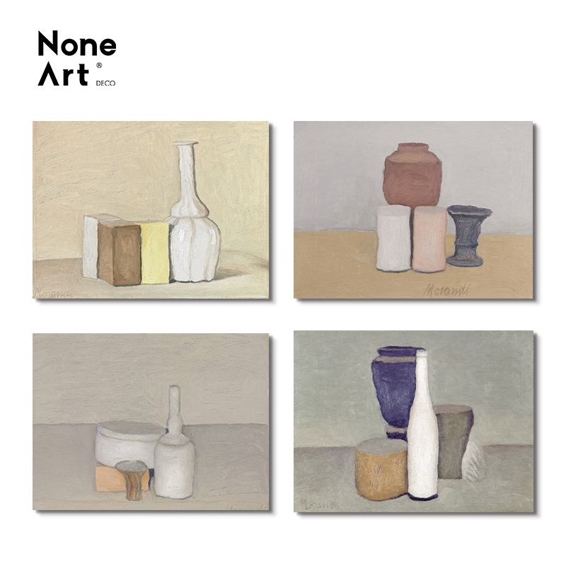 莫兰迪餐厅高级灰性冷淡风装饰画