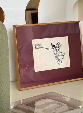 【愿望成真】复古美式现代简约可爱插画儿童挂画房卧室客厅装饰画