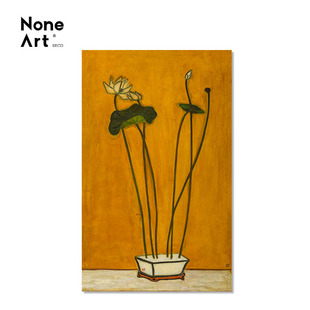 饰画挂画 卧室餐厅客厅装 常玉盆栽@中式 复古小众北欧植物油画玄关
