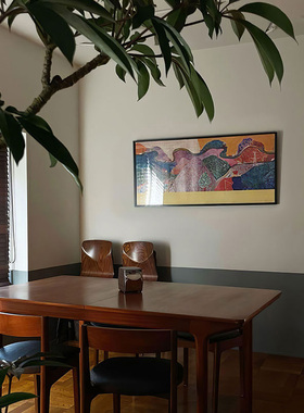 【有靠山！】大卫霍克尼插画童趣儿童房书房沙发餐厅挂画艺术挂画