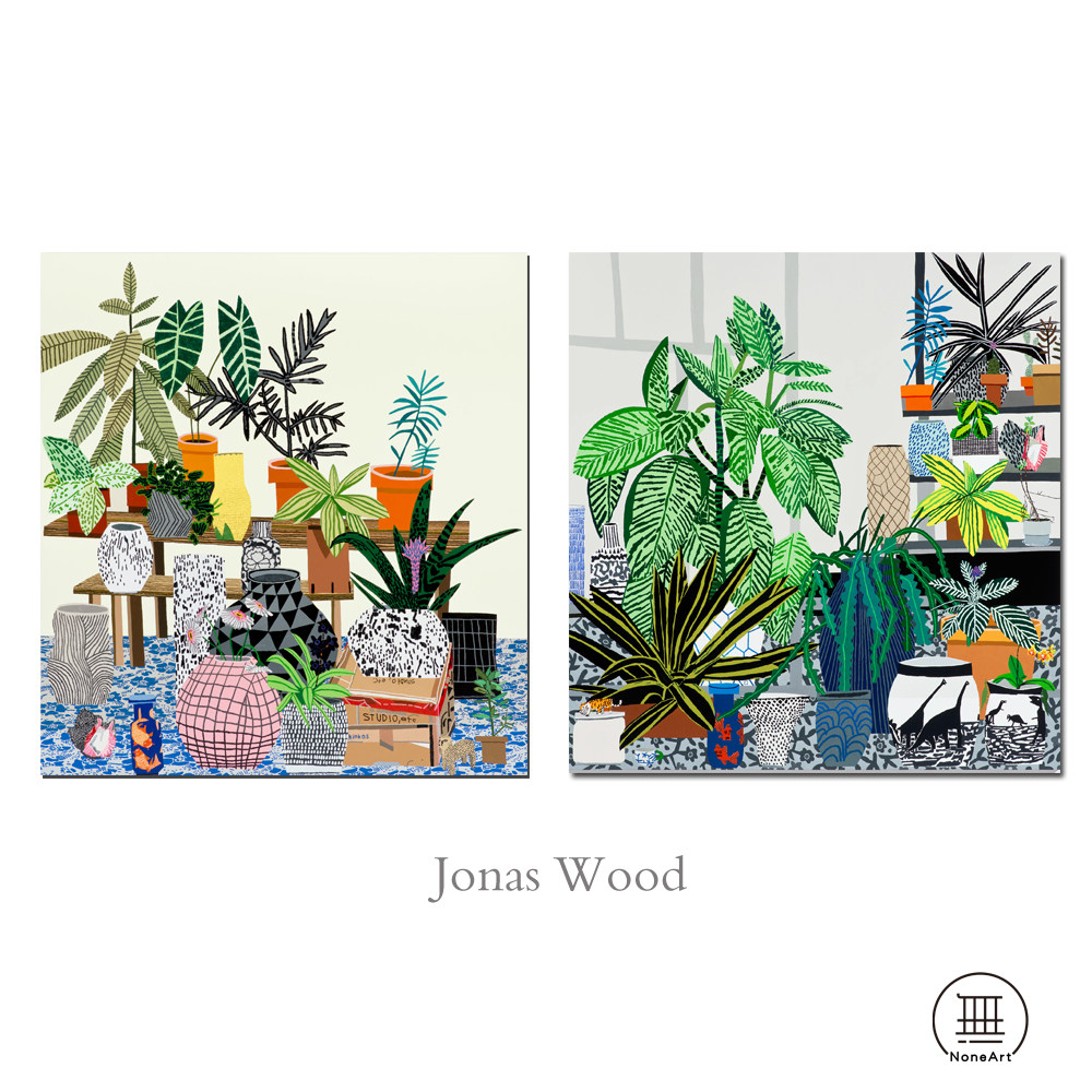 清新脱俗绿植风@jonas wood餐厅咖啡甜品店客厅儿童房小众装饰画