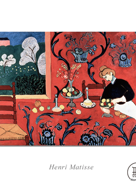 《红色的和谐》亨利马蒂斯挂画无框画装饰画软装客厅卧室餐厅北欧
