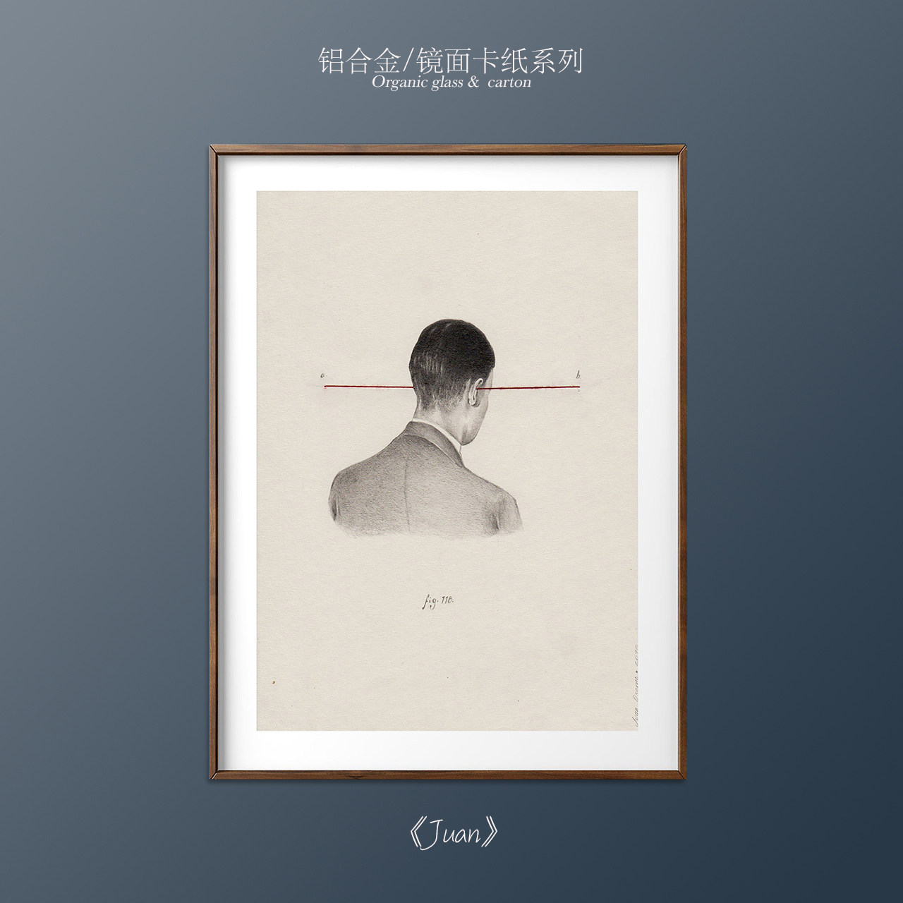 铝合金镜面素描装饰画重磅新品图片