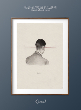 【NEW!重磅新品】铝合金/镜面卡纸/Juan现代素描小众性冷装饰画