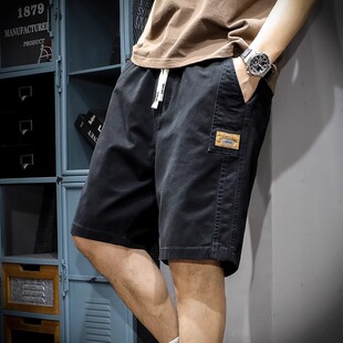 工装 短裤 宽松直筒五分裤 大码 休闲中裤 潮牌纯棉男士 美式 300斤夏季