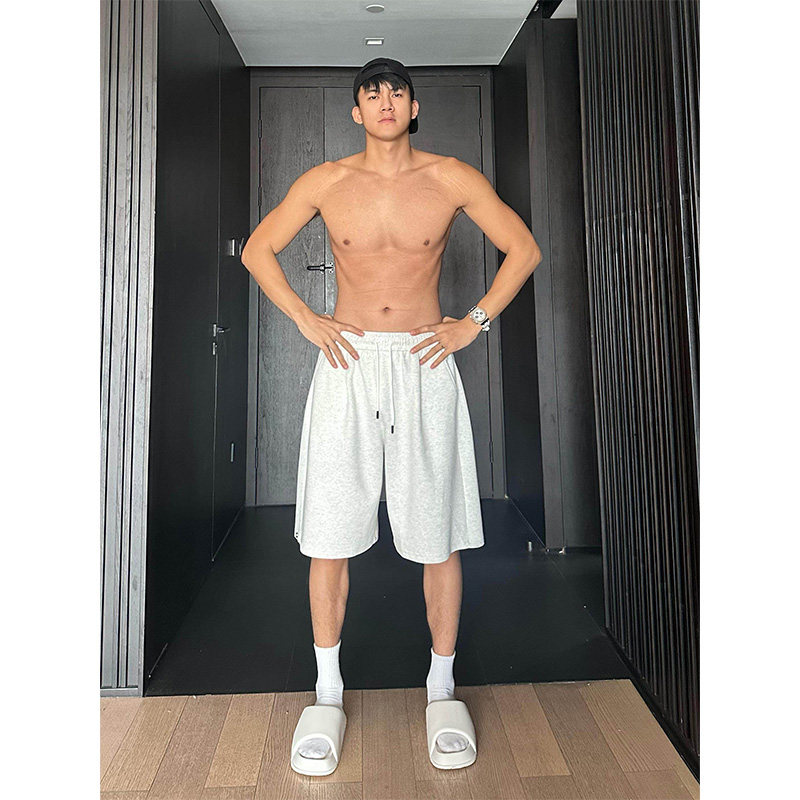 大码300斤男阔腿透气五分裤图片