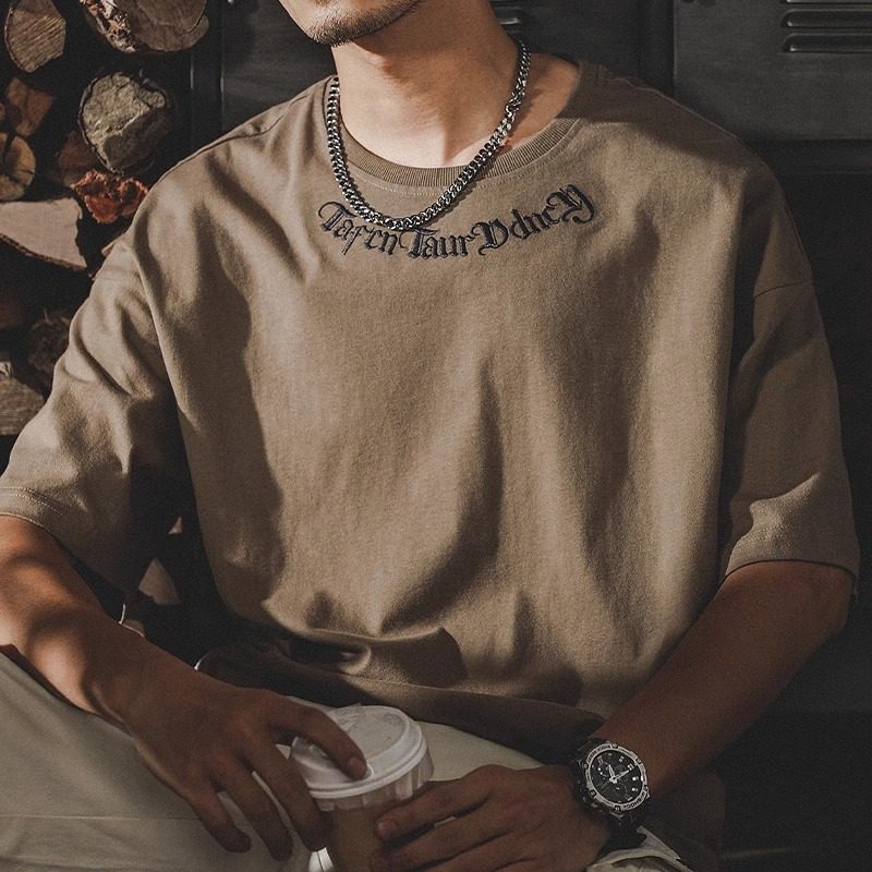 特大码300斤美式复古短袖T恤男装夏季潮牌纯棉重磅宽松半袖上衣服,男装,T恤,淘宝优惠券,粉丝福利购,淘宝优惠卷