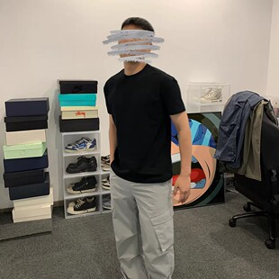 美式 速干运动T恤凉感黑色纯黑索罗娜健身圆领短袖 男 300斤夏季 大码