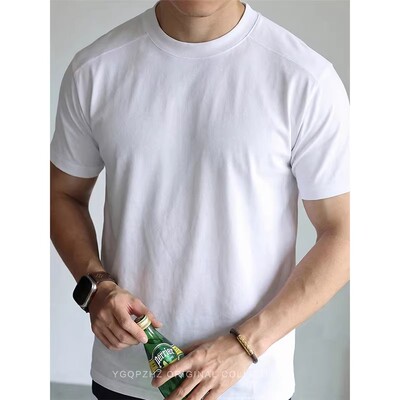 大码185g抗皱亚麻冰丝男T恤