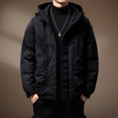 冬季 大码 冲锋衣棉服男士 复古户外潮牌工装 加厚保暖夹克外套男 美式