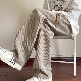 特大码300斤灯芯绒裤子男款潮牌重磅宽松长裤秋冬垂感直筒休闲裤2