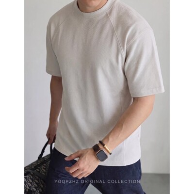 大码150g高弹凉感透气短袖T恤男
